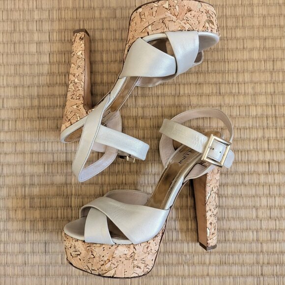 Cavallini Gold Leaf Platform Heels | US 5.5 / 6 EU 36 | Made in Italy - Picture 4 of 7